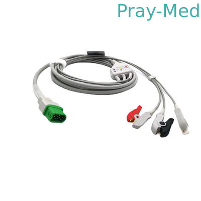 ซื้อ 12 Pin Connector ECG Cable AHA Compatible สำหรับ Mindray Datascope Passport V V12 V21 การผลิตออนไลน์