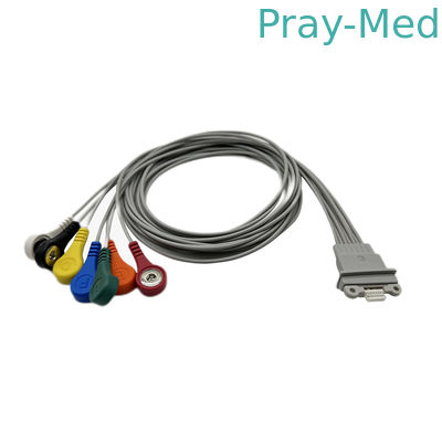 ซื้อ Schiller Medilog AR12 Plus 7 Lead ECG Holter Patient Cable 1m Snap Connector การผลิตออนไลน์
