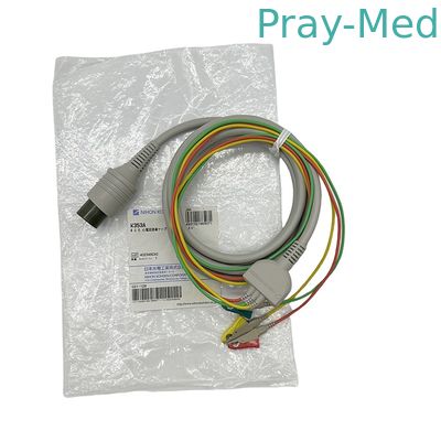 ซื้อ สายเคเบิล ECG แบบชิ้นเดียวของ Nihon Kohden ดั้งเดิม, สายนำ ECG 3-lead, สายนำ K353A แบบหนีบ การผลิตออนไลน์