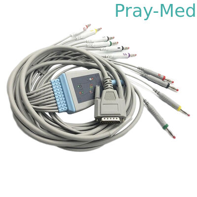 ซื้อ สายสัญญาณ Goldway / Nihon Kohden, สายเคเบิล Ecg 5 เส้นขนาด 5.0 มม. Db 15 พิน การผลิตออนไลน์