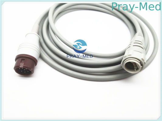 ซื้อ สายเคเบิ้ลความดันโลหิตสีแดงเข้มความยาว 2.7 มิลลิเมตรความยาว 12 พินเข้ากันได้กับ T5 การผลิตออนไลน์