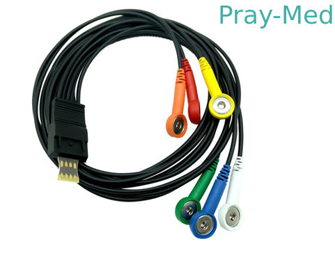 ซื้อ Schiller 6 Lead 1.1m Ecg Electrode Cable For MT-200 MT-101 การผลิตออนไลน์