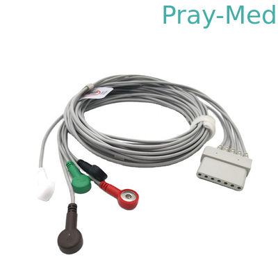 ซื้อ Schiller ECG Patient Cable 7 Pin 5 Lead Ecg Cable Snap Clip Type การผลิตออนไลน์