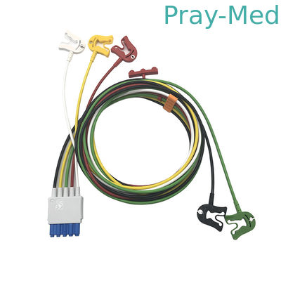 ซื้อ ความยาว 0.9 ม. 5 สายนำ M1971A สายเคเบิลสำหรับผู้ป่วย ECG พร้อมคลิป TPU Jacket การผลิตออนไลน์