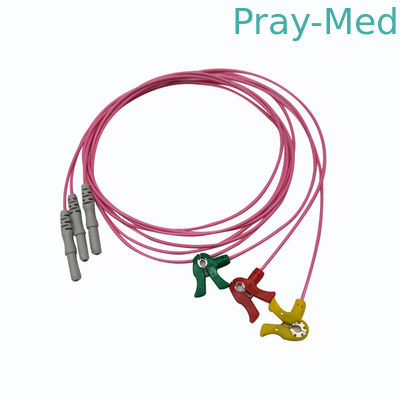 ซื้อ 3Lead 5Lead Din Type IEC AHA สายเคเบิลผู้ป่วย ECG TPU Jacket Leadwire การผลิตออนไลน์