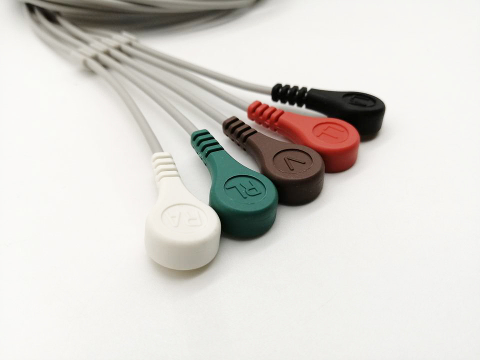 15Pin 3lead/5lead Compatible Direct Connect ECG Cable AHA 3.6m Fukuda Denshi