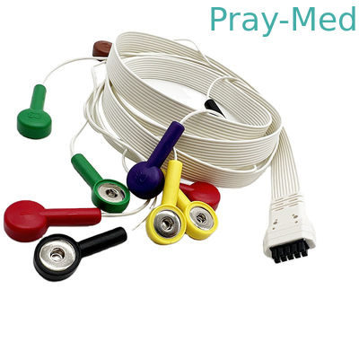 Mortara X12 10 Leads ECG Holter Cable Snap / Clip Type สำหรับจอภาพเครื่องบันทึก