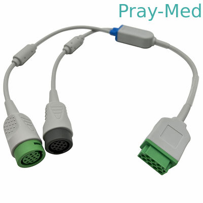 สายเคเบิลอะแดปเตอร์ GE Critikon ECG 0.9 ม. Dinamap Carescape Double Dual