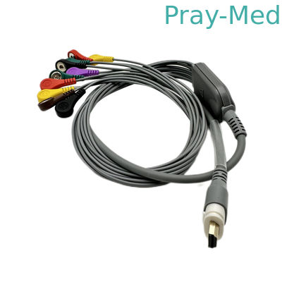 Nalong RAGE-12 ECG Holter Cable 10 Lead วัสดุ TPU ที่เข้ากันได้