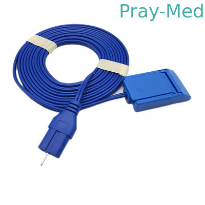สายเคเบิล Esu การแพทย์ 2.0mm สีเทาหรือสีฟ้าสําหรับแผ่น Bipolar Plate Negative Plate