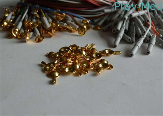 สายเคเบิลอิเล็กโทรด Eeg อ่อนยืดหยุ่นจระเข้ 24 ชิ้นชุดวัสดุ PVC TPU