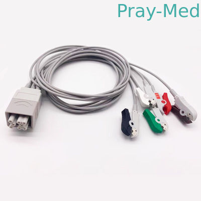 คาเบิ้ล Holter ECG Multi-link 5 Lead Clip 1.1m สําหรับ GE SEER การรับประกัน 1 ปี