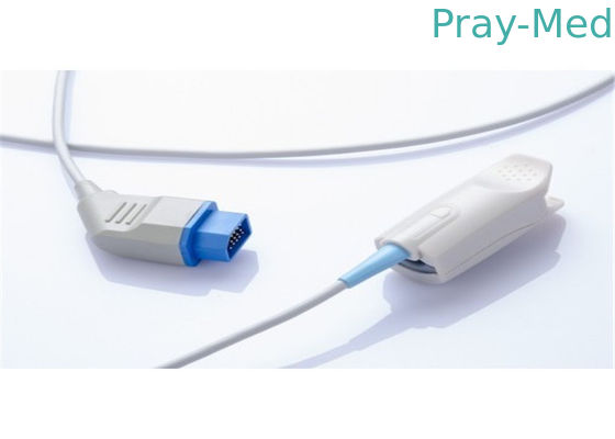 Nihon Kohden 14 Pin Pulse Ox Sensor ประเภทนำกลับมาใช้ใหม่ Korea Chips เส้นผ่าศูนย์กลาง 4.0 ม.ม.