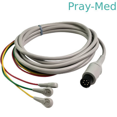 คาเบิ้ลคนไข้ ECG ตัวเดียว 6 ปิน BJ-753P 3 สาย 3.6m