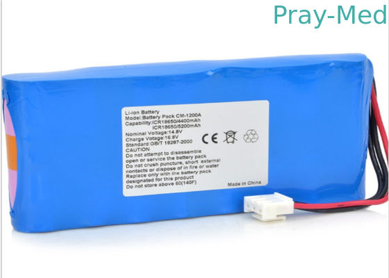 Li-Ion / แบตเตอรี่ลิเธียมอุปกรณ์การแพทย์ 4.4v 5200mah แบบชาร์จใหม่ได้