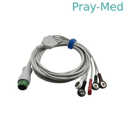 Mindray 12pin Connector 5 Lead ECG Cable เสื้อ TPU EA6251B 040-000961-00