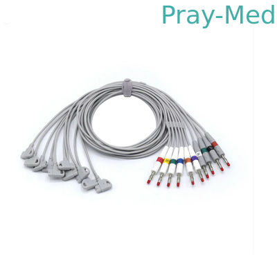 10 สายนํา ECG EKG สายนําสําหรับฟิลลิปส์ Pagewriter Trim 4.0 กล้วย 0.9m 989803129161