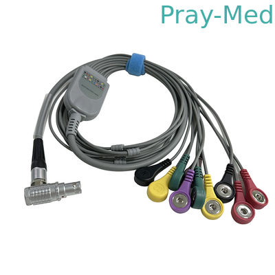 GE SEER ECG Holter Cable 7 Lead 0.9m Snap Connector 2107228-001 การเชื่อมต่อ