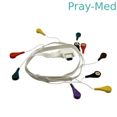 10 หมุนผู้ป่วย ECG โฮลเตอร์เคเบิลสําหรับ Mortara T12