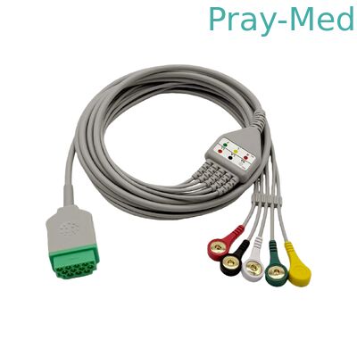 สายเคเบิ้ล ECG สำหรับผู้ป่วยที่เป็นสายเคเบิ้ล EC One-Piece