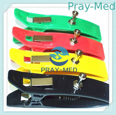 นิกเกิลชุบเกลียวขั้วไฟฟ้า Ecg, Multi Function Adult Ecg Clamp Electrodes