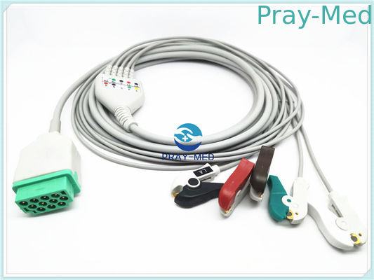 สายเคเบิ้ล ECG สำหรับผู้ป่วยที่เป็นสายเคเบิ้ล EC One-Piece