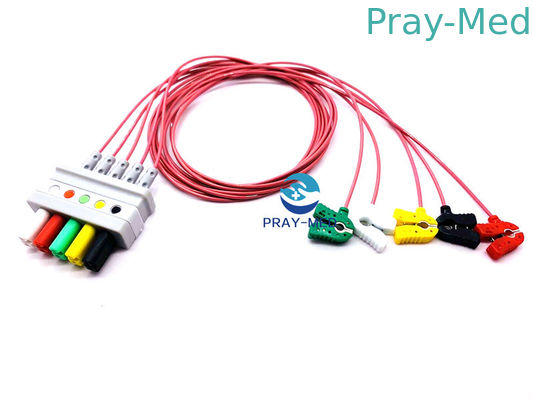 8 ขาฟิลิปส์ 5 สายตะกั่ว, สาย M2406A / M1733a Ecg ความยาว 3.6 ม