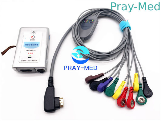 สายผู้ป่วยคลื่นไฟฟ้าหัวใจ DMS Holter DMS300-3A วัสดุลวด TPU Holter พร้อมตะกั่ว 10 เส้น