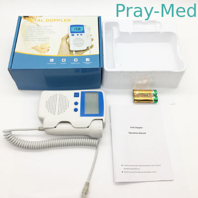 3MHz 210bpm อุปกรณ์การแพทย์แบตเตอรี่แบบชาร์จมือถือ Doppler ทารกในครรภ์