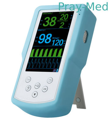 254 BPM ETCO2 SPO2 เครื่องวัดความอิ่มตัวของออกซิเจนแบบมือถือ CA100B