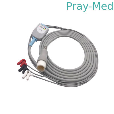 HP TPU 12pin 3 Lead Ecg Cable พร้อมคลิปหนีบ Neonate
