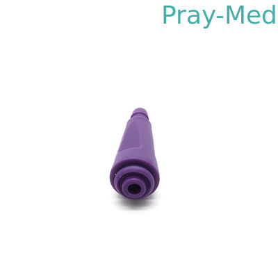 ขั้วต่อท่ออากาศ NIBP สีม่วงข้อต่อ Drager Single Tube Connector