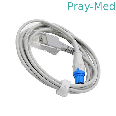 Sirecust 700 Siemens Spo2 Adapter Cable 2.4m 8ft 10 Pin Connector