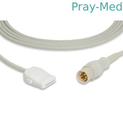 สีเทา Schiller SpO2 Extension Cable 2.4m 8ft 8 Pin Connector