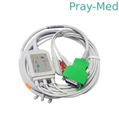 ขอบเขตชีวิต OPV-1500 OPV-1500K สายเคเบิลสำหรับผู้ป่วย ECG Nihon Kohden DB 20-Pin Connector
