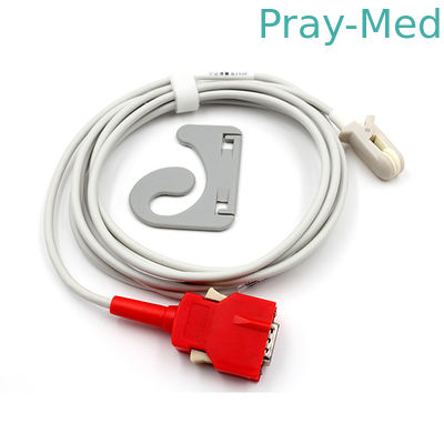 20 Pin 10ft เซ็นเซอร์ Spo2 แบบใช้ซ้ำได้ Ear Clip Vet Veterinary Spo2 Sensor