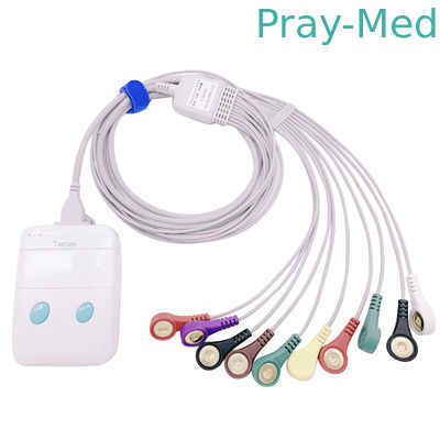 TPU Jacket 1.1m สาย ECG Holter 10 Lead เข้ากันได้กับเครื่องบันทึก