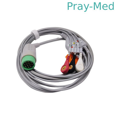 สายเคเบิลผู้ป่วย Lifepak ECG 12 พินเชื่อมต่อ TPU Jacket11110-000029