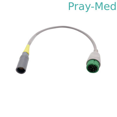 Comen 12 Pin Spo2 Adapter Cable Spo2 Sensor Extension Wire สีเทา