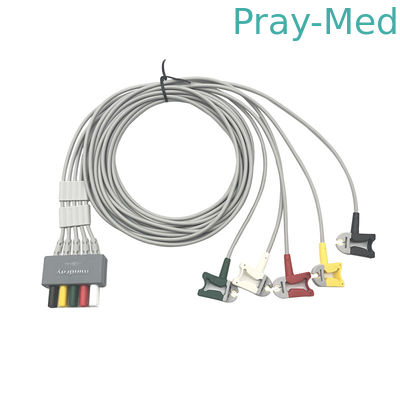 ต้นฉบับ Mindray EL6501B 5 Lead ECG Leadwires TPU Jacket AHA/IEC