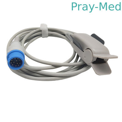 Zondan IMD12 คลิปหนีบนิ้วสำหรับผู้ใหญ่ Spo2 Sensor Soft 3m Round 12 Pin