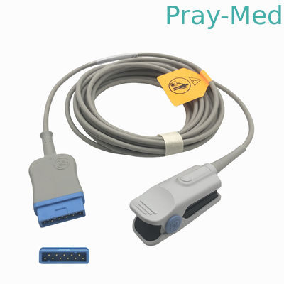 นำกลับมาใช้ใหม่ได้ GE Ohmeda TS F4 GE 11 pin ผู้ใหญ่ Spo2 เซนเซอร์ เส้นผ่านศูนย์กลาง 4.0mm