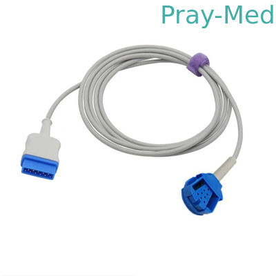 OXY ES3 2.4 ม. 11 พิน Spo2 สายเคเบิลต่อขยาย Single Keyed GE Connector