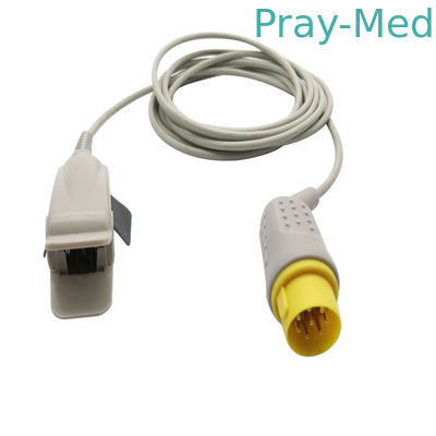 MEK คลิปนิ้วสำหรับผู้ใหญ่แบบใช้ซ้ำได้ SpO2 Sensor TPU Jacket 8pin connector