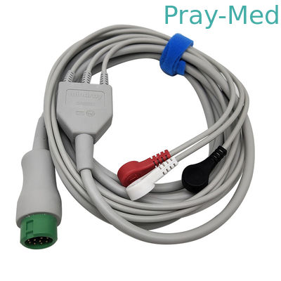 EA6232B สายเคเบิลสำหรับผู้ป่วย ECG Leadwire เชื่อมต่อโดยตรงกับ Snap End