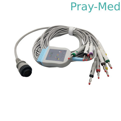 Kenz 16 Pin 10 Lead 3.6m สาย EKG พร้อมปลายกล้วย 63050074 63050075 PC-104