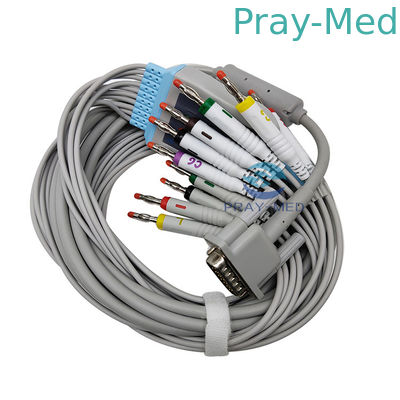 Mortara ELI 250 ELI 250C ELI 350 EKG สายเคเบิล 15 PIN 3.6m 10 Lead