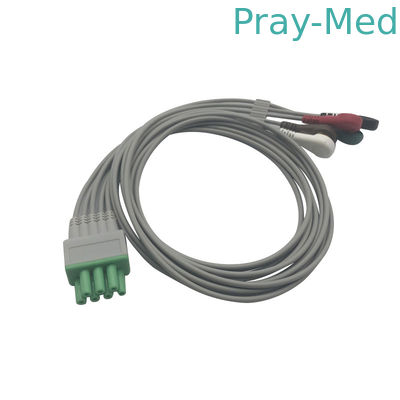 AHA ECG Patient Cable 5 Lead Compatible สำหรับ Mindray Telemetry Snap
