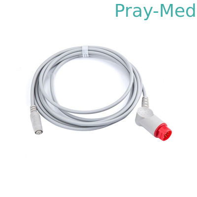 Mindray IBP Transducer อะแดปเตอร์เคเบิ้ลวัสดุ TPU ความยาว 3.6M สำหรับขั้วต่อ T5 / T8