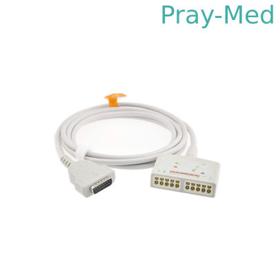 GE Marquette Mac สายเคเบิล tronco EKG GE, 10lead, 2.4m พร้อมสายไฟ 10 สายรุ่น MAC500 / 1100